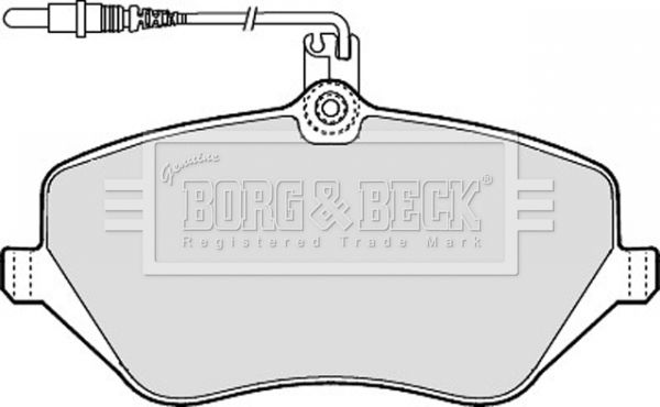 BORG & BECK Комплект тормозных колодок, дисковый тормоз BBP1898